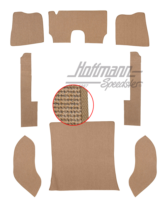 Teppichsatz, Limousine, 57-64, Haargarn, beige