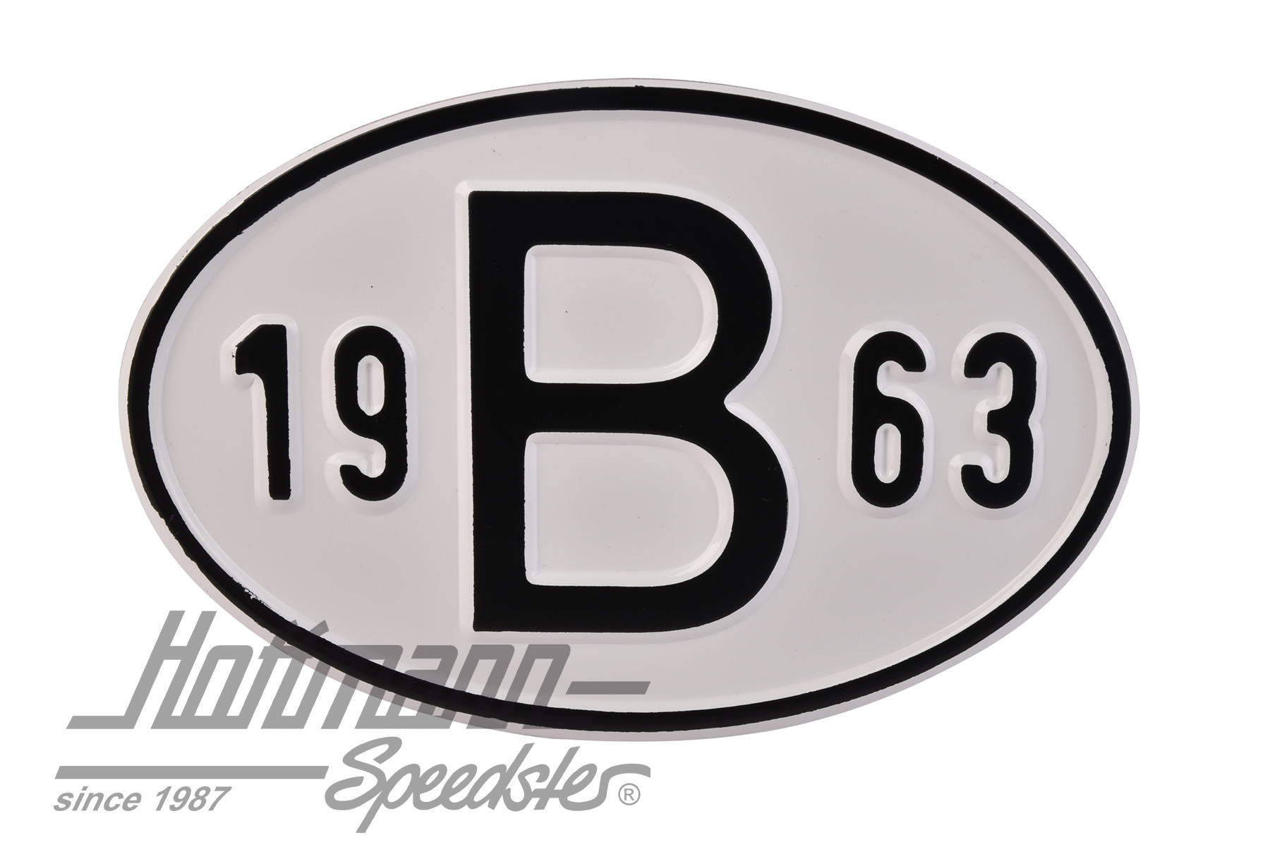 Nationalitätsschild "B", "1963", Alu