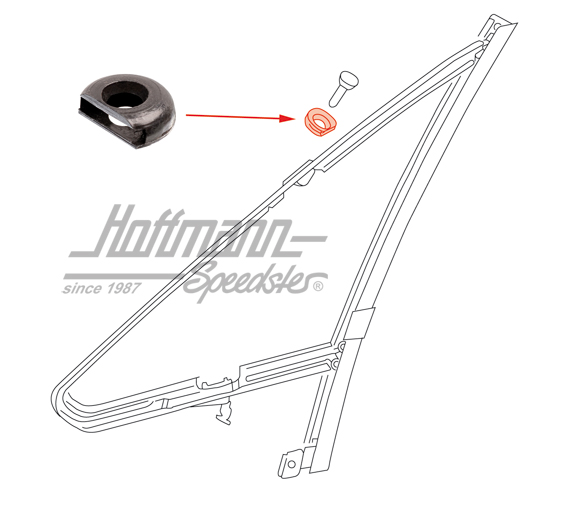Scheibe, Plastik, Drehfenster, 8.75- Scheibe, Plastik, Drehfenster, 8.75-