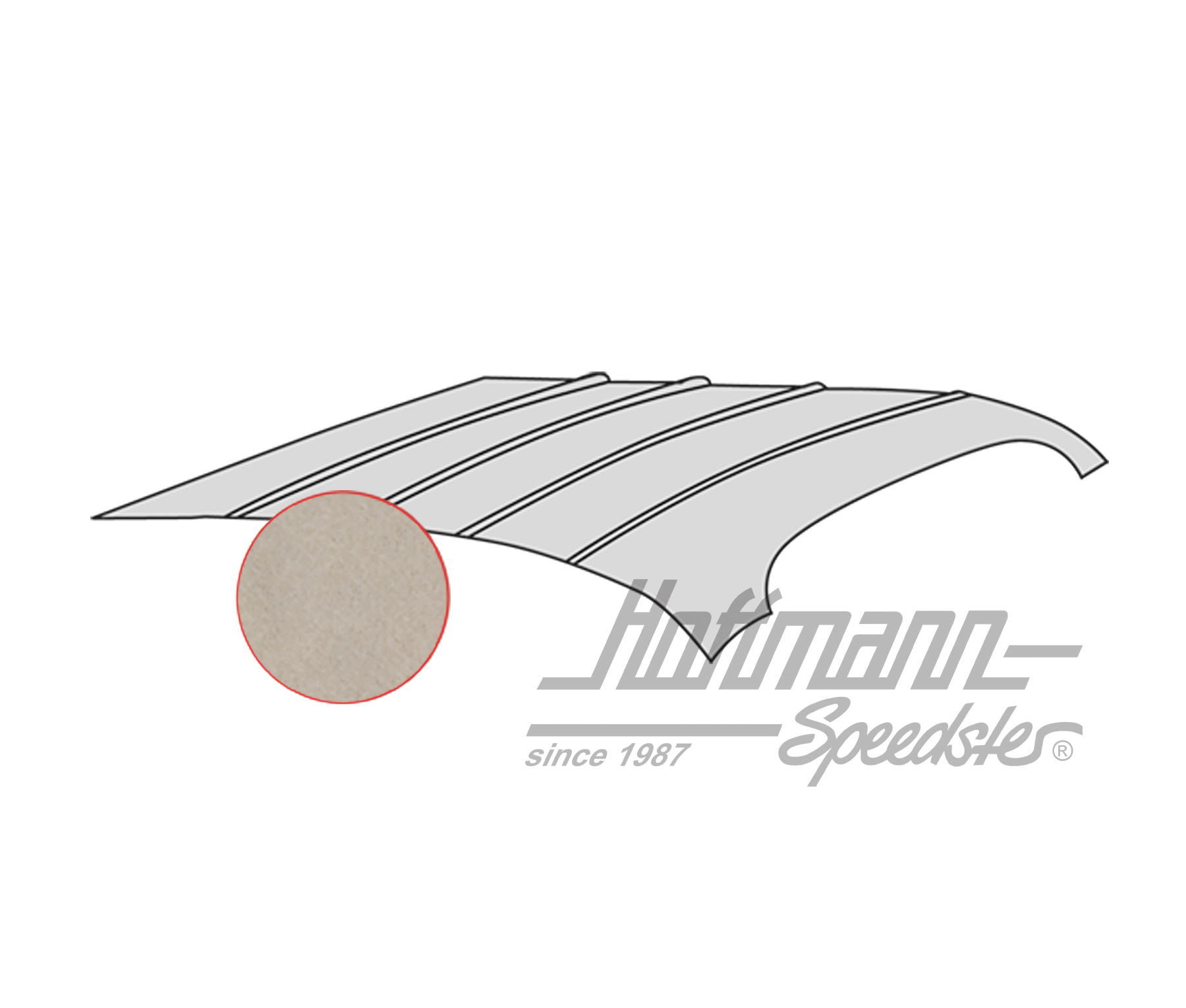 Himmel, Karmann, -.74, Mohair elfenbeinfarbig Himmel, Karmann, -.74, Mohair elfenbeinfarbig