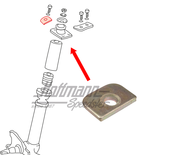 Platte, Stützscheibe, oben, 911, 1-Loch Platte, Stützscheibe, oben, 911, 1-Loch