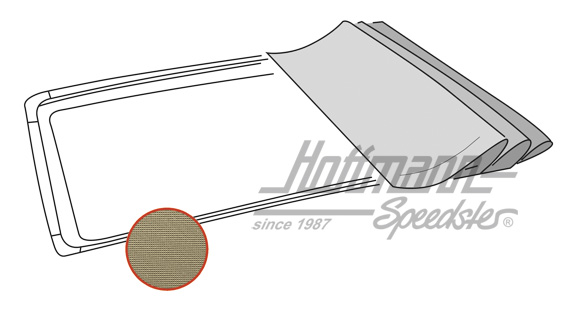 Faltdachbezug, Golf 2, PVC, beige