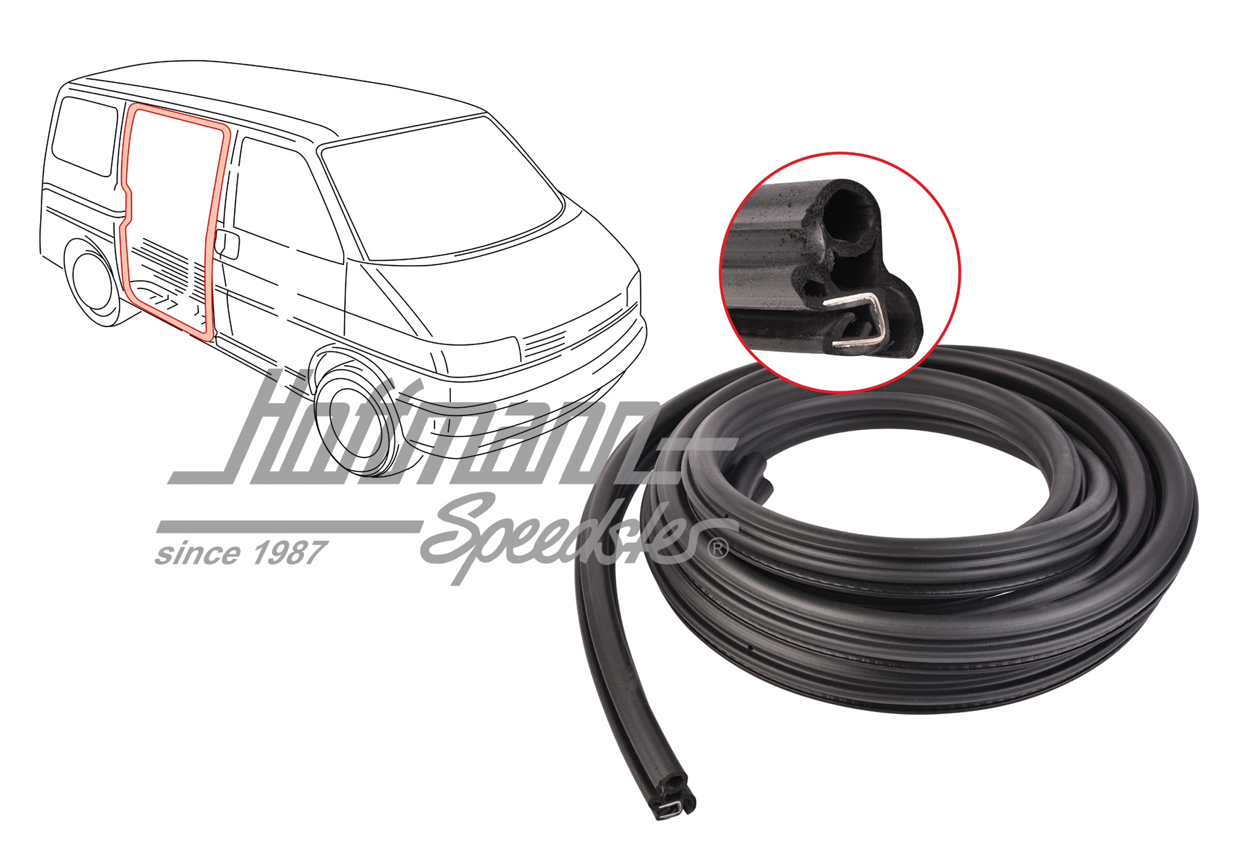 Schiebetürdichtung, Bus T4 Van, li./re.