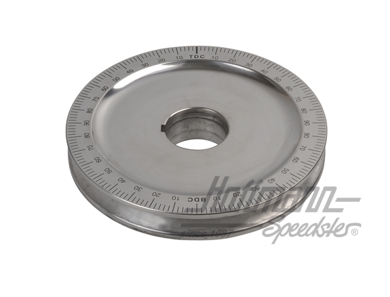 Riemenscheibe, Alu, 146mm, Standard, schwarze Skala