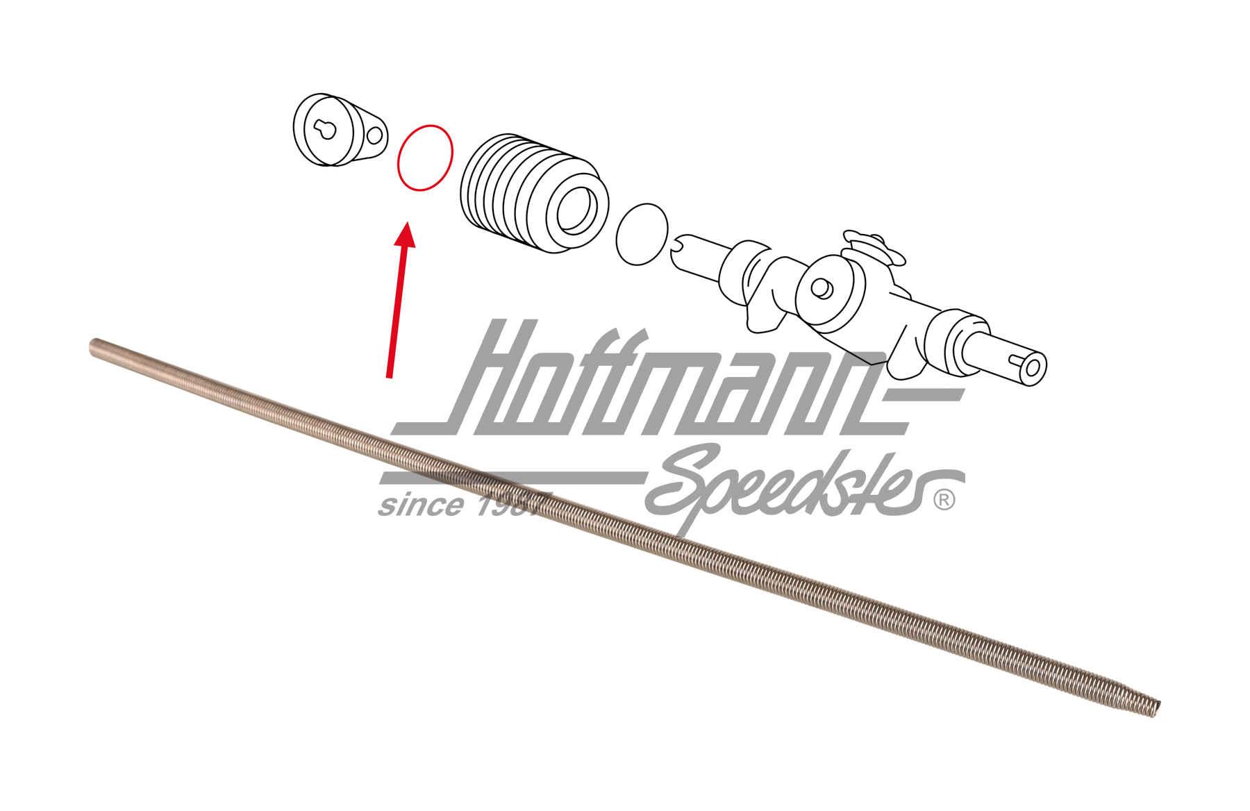 Haltefeder, Faltenbalg, außen, 911/914 Haltefeder, Faltenbalg, außen, 911/914