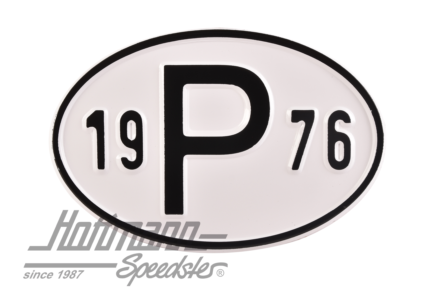 Nationalitätsschild "P", "1976", Alu