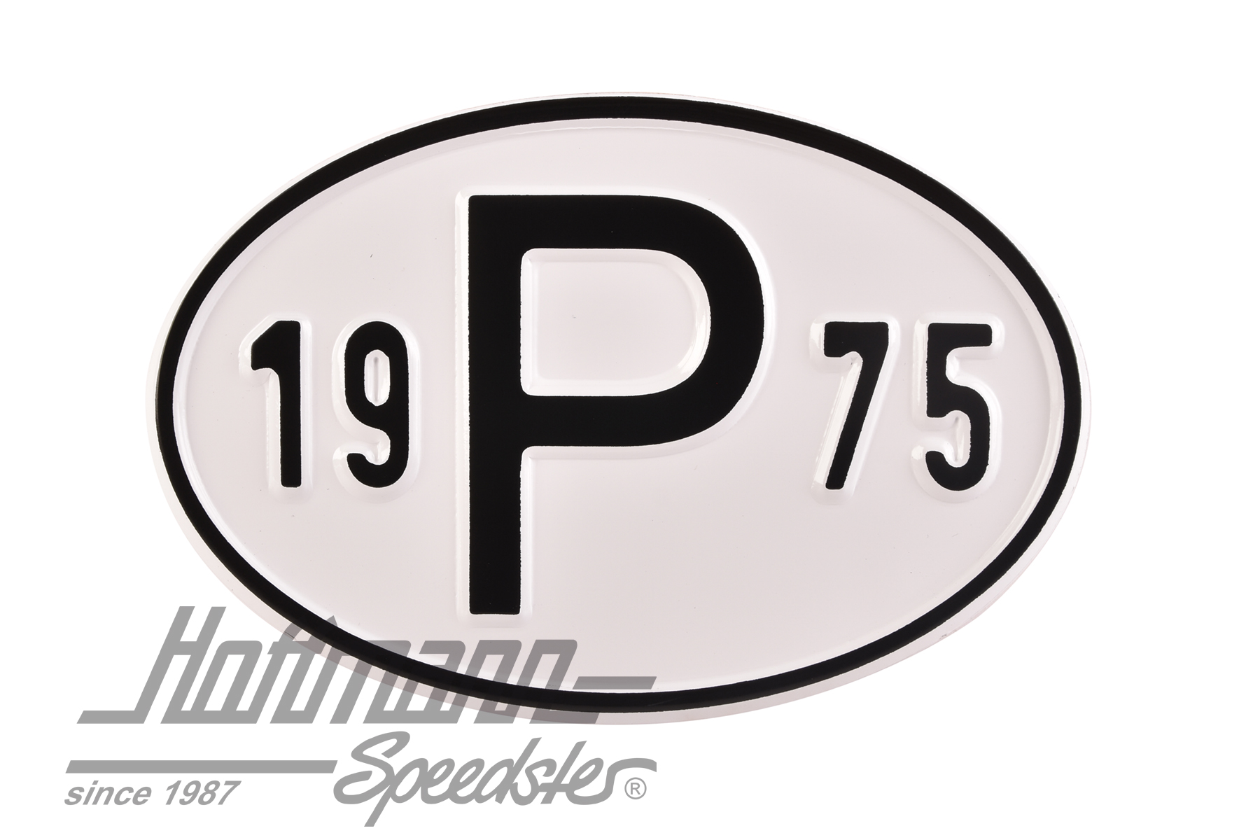 Nationalitätsschild "P", "1975", Alu