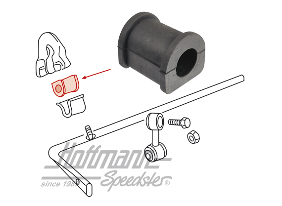Gummilager, Stabilisator, hinten, 18mm Gummilager, Stabilisator, hinten, 18mm