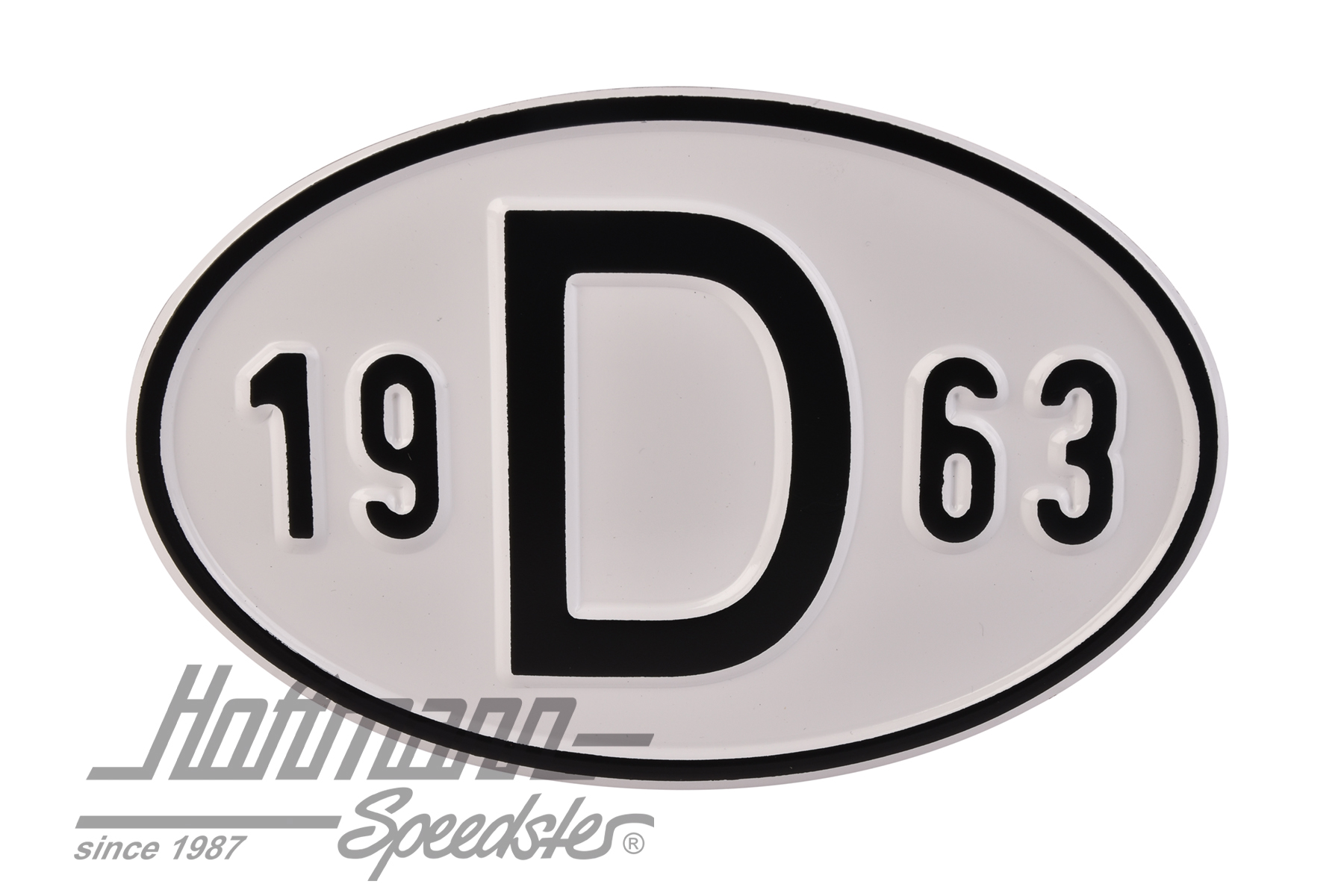 Nationalitätsschild "D", "1963", Alu