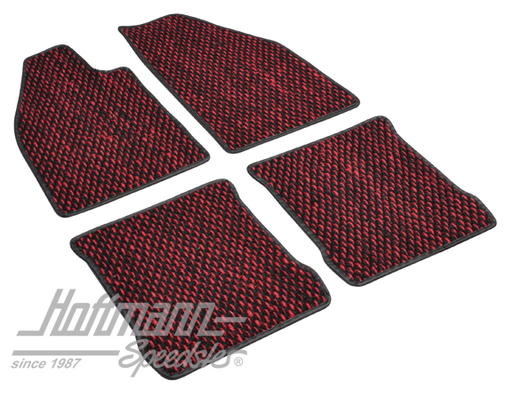 Fußmatten, Kokos, 72-, rot/schwarz, ohne Fußstütze Fußmatten, Kokos, 72-, rot/schwarz, ohne Fußstütze