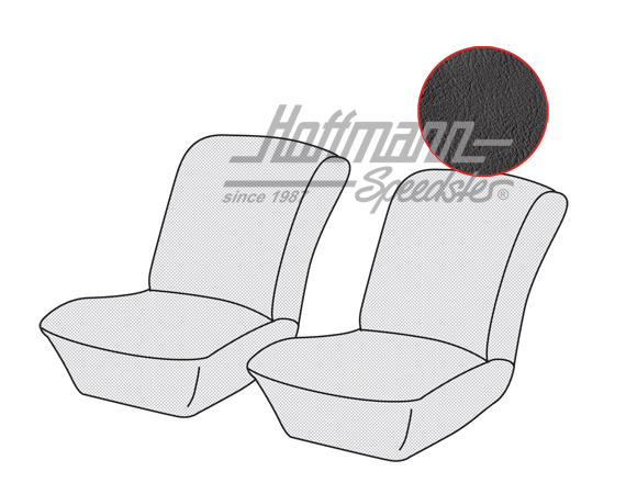 Sitzbezüge, vorne, Kübel, schwarz(glatt) Sitzbezüge, vorne, Kübel, schwarz(glatt)
