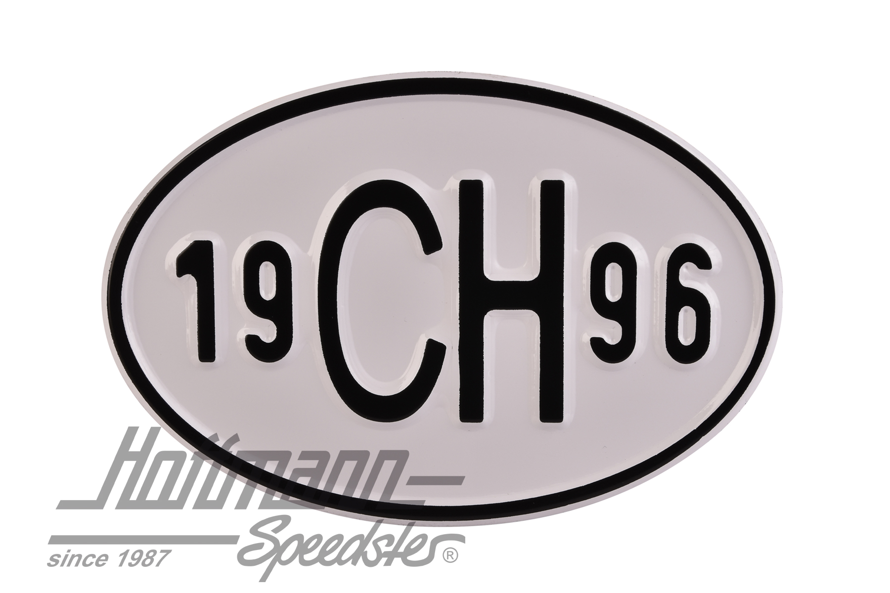 Nationalitätsschild "CH", "1996", Alu