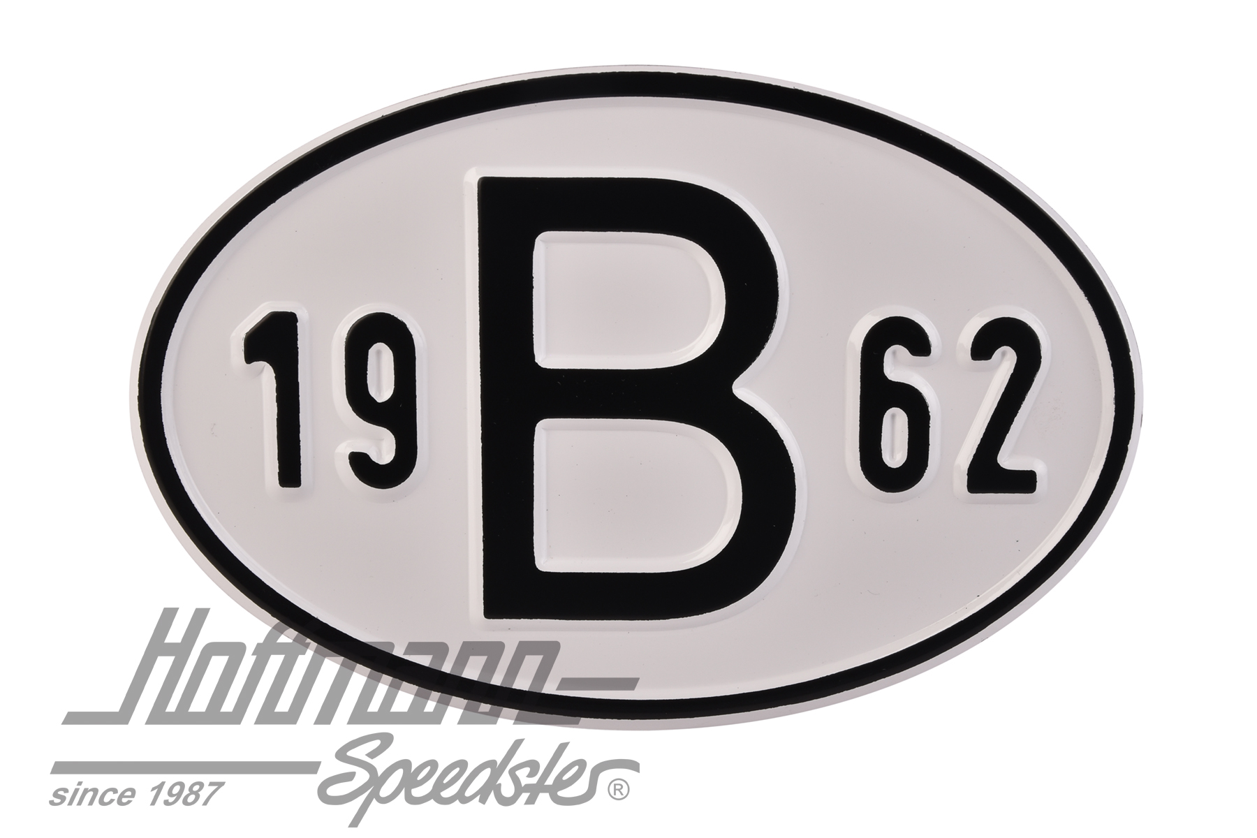 Nationalitätsschild "B", "1962", Alu