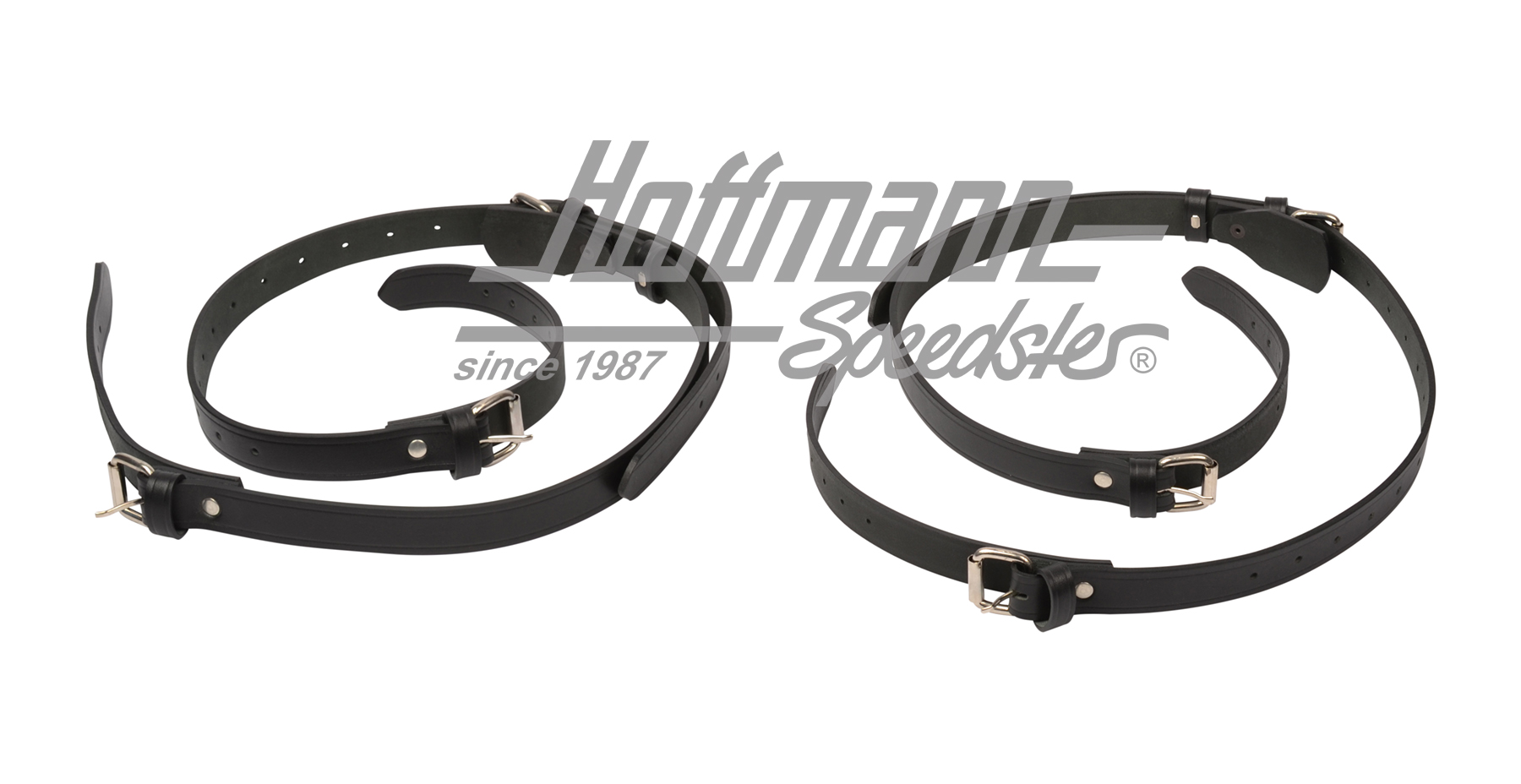 Lederriemensatz, Gepäckträger, schwarz Lederriemensatz, Gepäckträger, schwarz