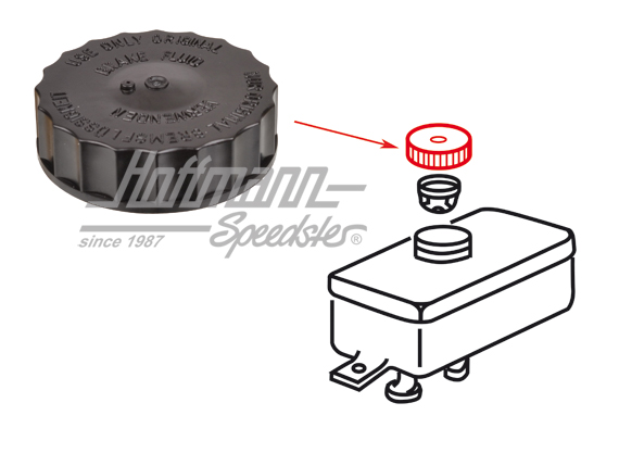Deckel, Bremsflüssigkeitsbehälter, schraubbar Deckel, Bremsflüssigkeitsbehälter, schraubbar