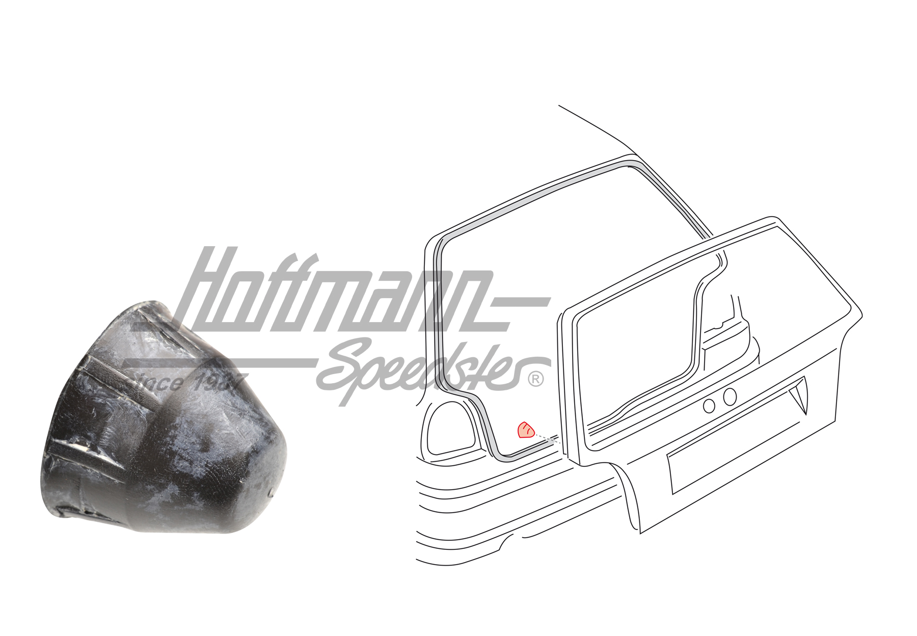 Anschlagpuffer, Heckklappe, 90-97 Anschlagpuffer, Heckklappe, 90-97