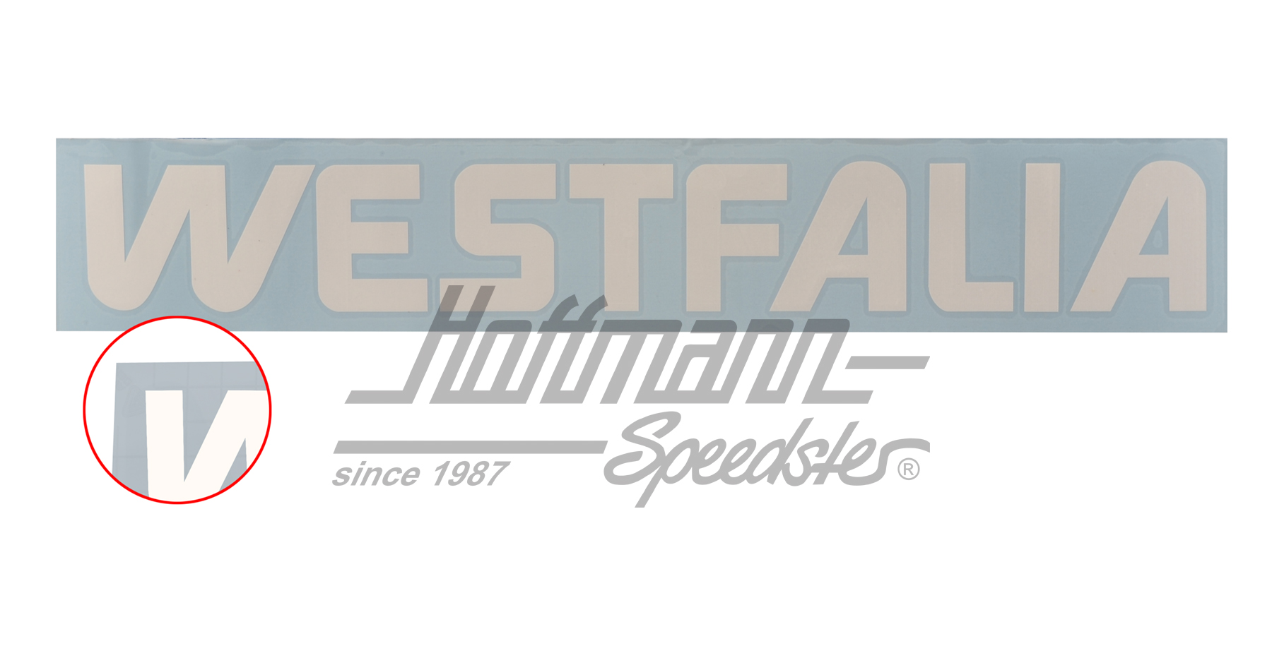 Aufkleber, Westfalia, Bus T3, weiß