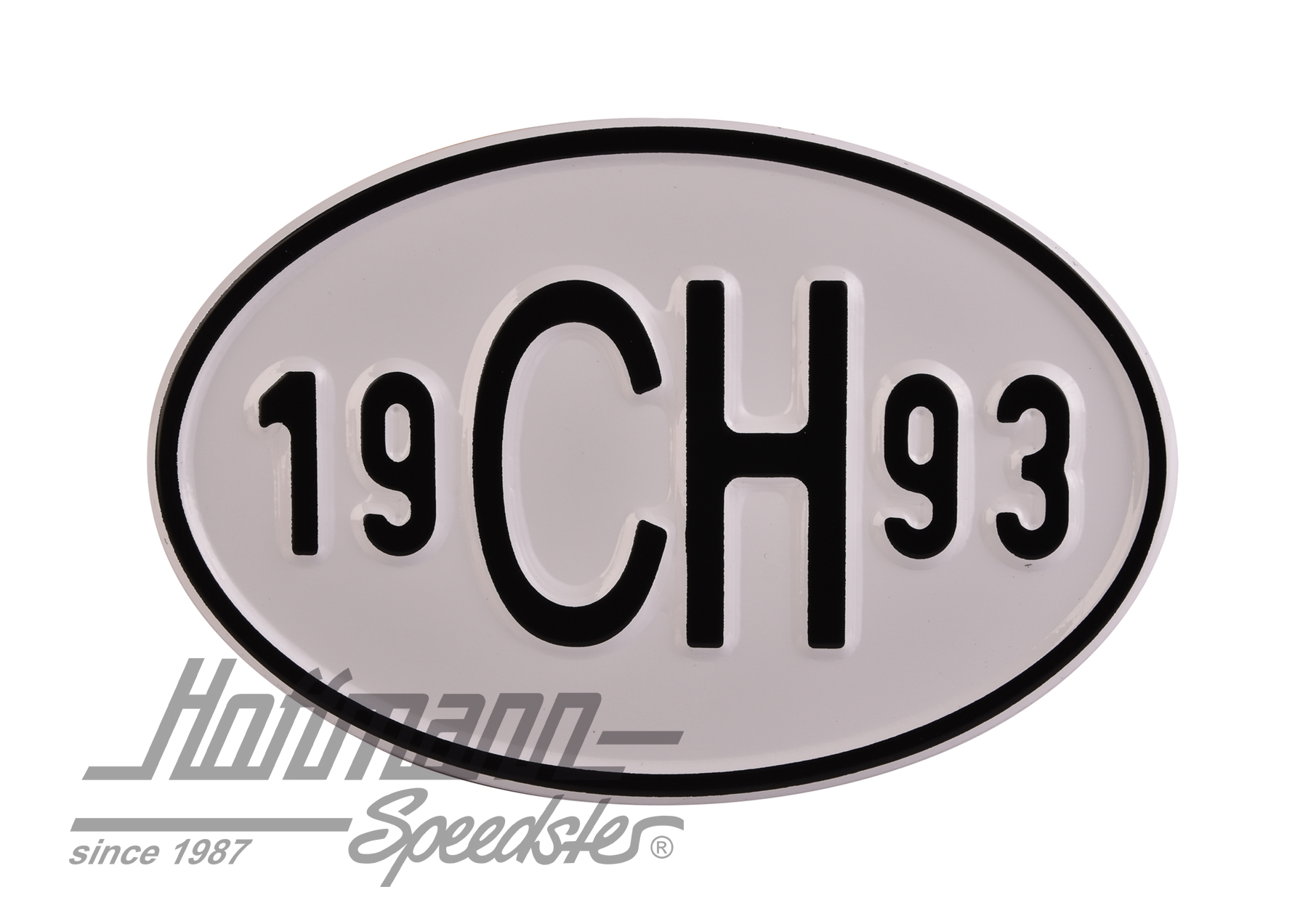 Nationalitätsschild "CH", "1993", Alu