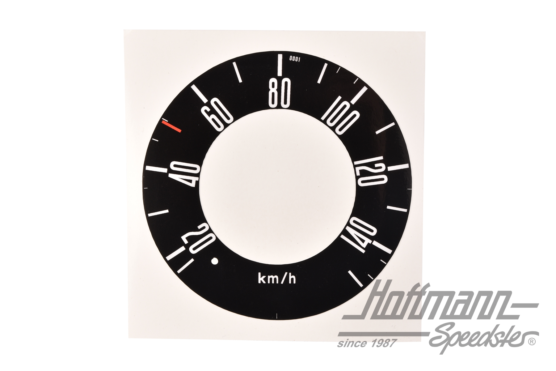 Umrechnungsaufkleber, MPH - KMH, schwarz