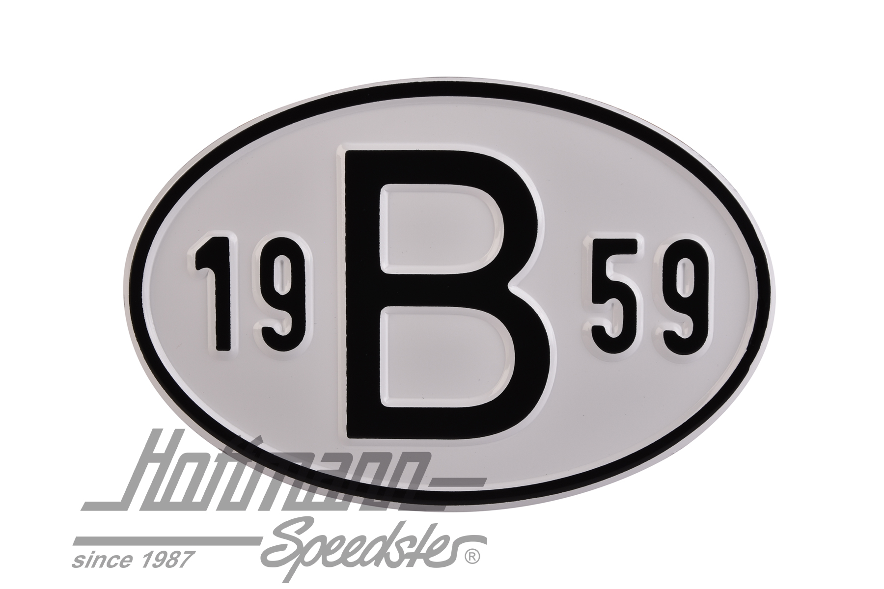 Nationalitätsschild "B", "1959", Alu Nationalitätsschild "B", "1959", Alu