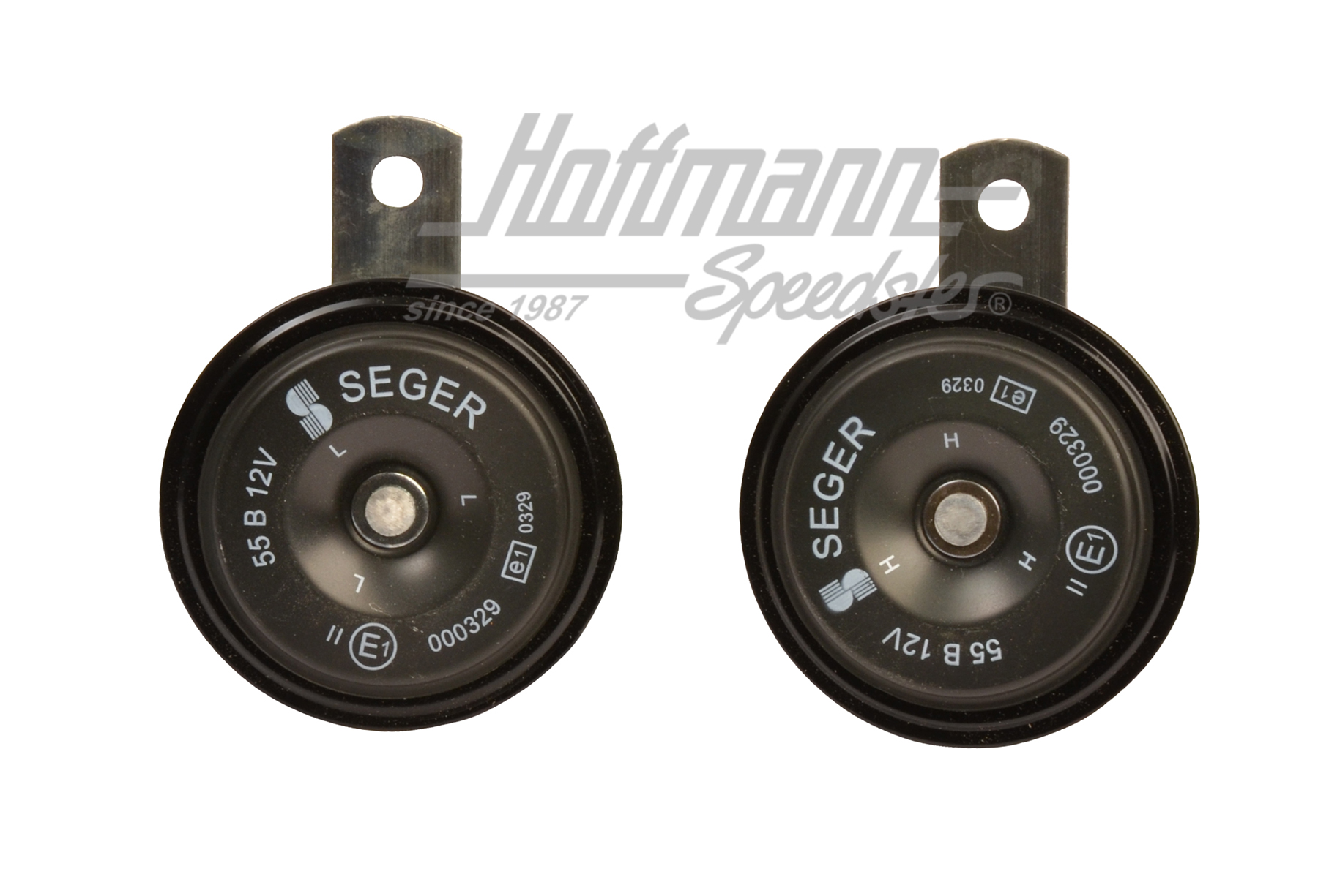 Hupe, Paar, Mini, 75mm, schwarz, 12V