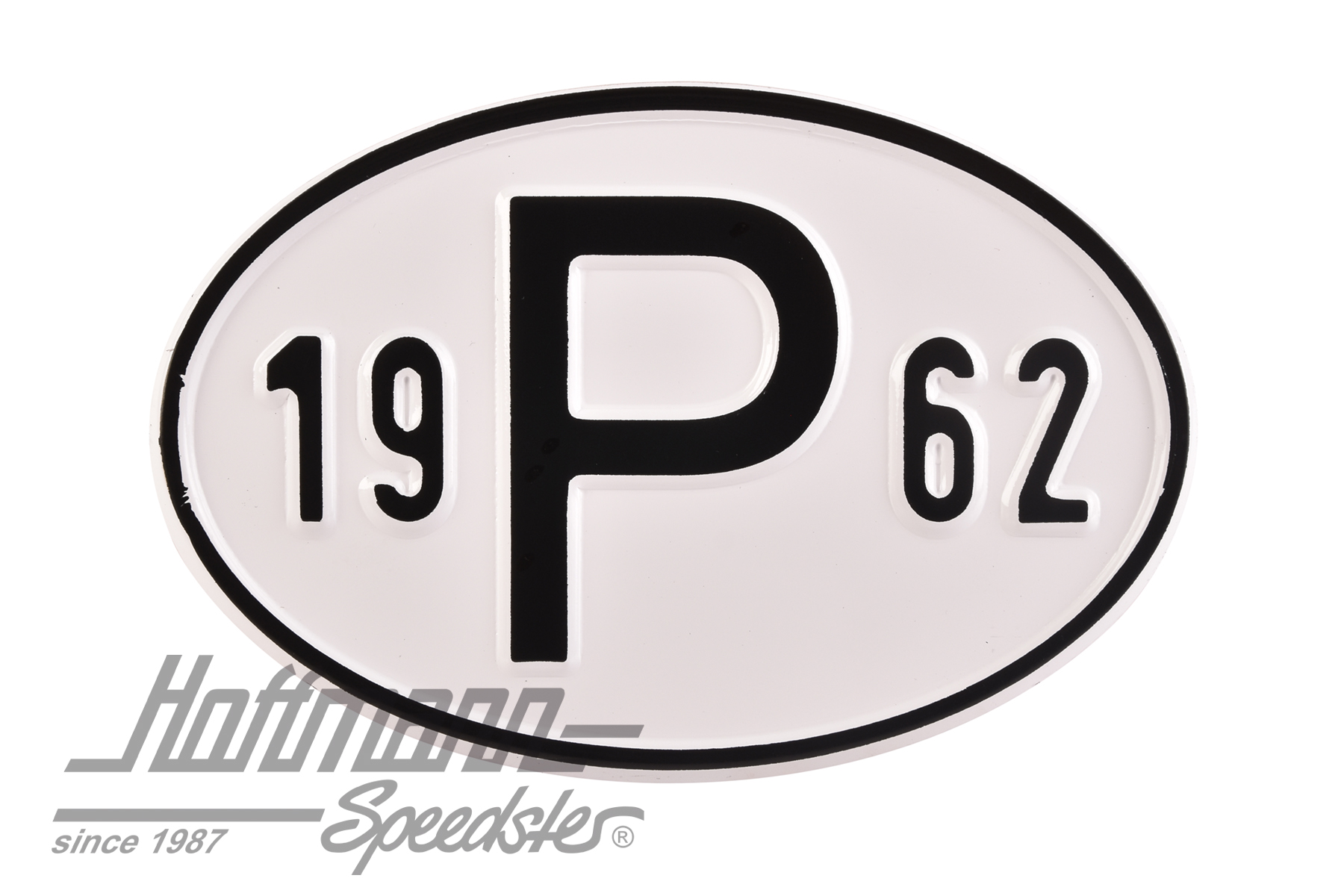 Nationalitätsschild "P", "1962", Alu