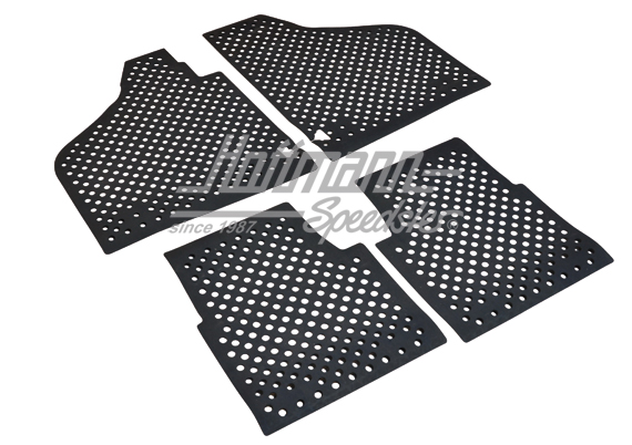 Gummimattensatz, schwarz, 4-tlg., Kübel