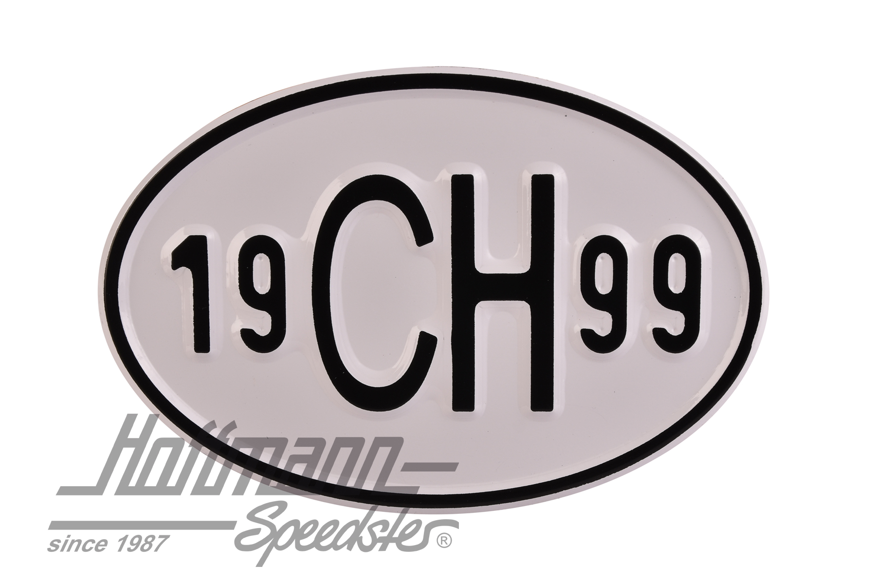 Nationalitätsschild "CH", "1999", Alu
