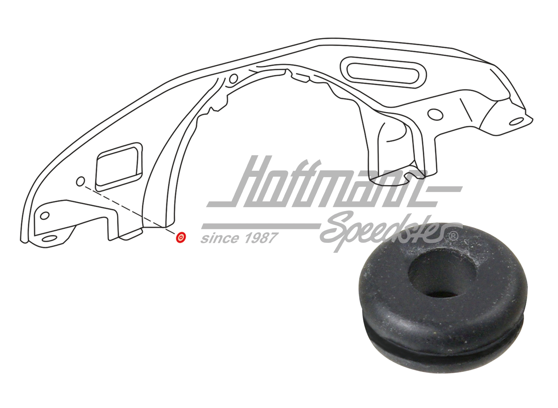 Gummitülle, Benzinleitung/Stirnblech,6mm Gummitülle, Benzinleitung/Stirnblech,6mm