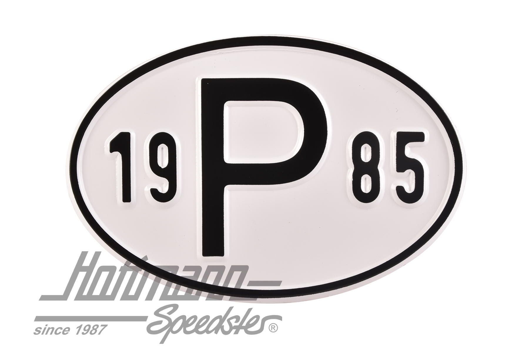 Nationalitätsschild "P", "1985", Alu