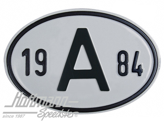 Nationalitätsschild "A", "1984", Alu