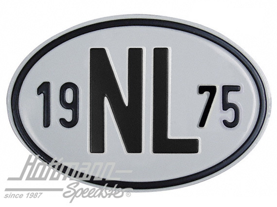 Nationalitätsschild "NL", "1975", Alu