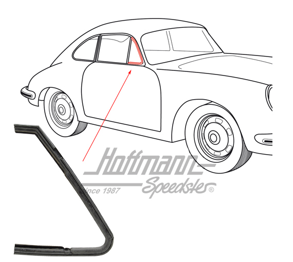 Dichtung, Drehfenster, 356 A/B/C, rechts