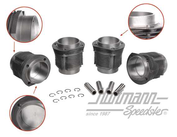 Kolben+Zylinder, 80x64mm, 1286ccm, -7.60