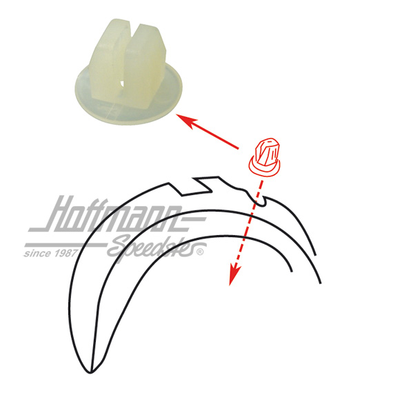 Clip, Radhausverkleidung, Golf 1 Cabrio