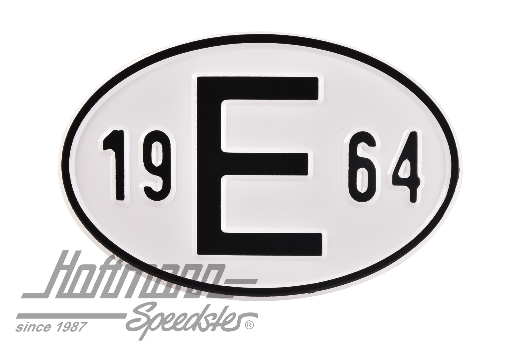 Nationalitätsschild "E", "1964", Alu