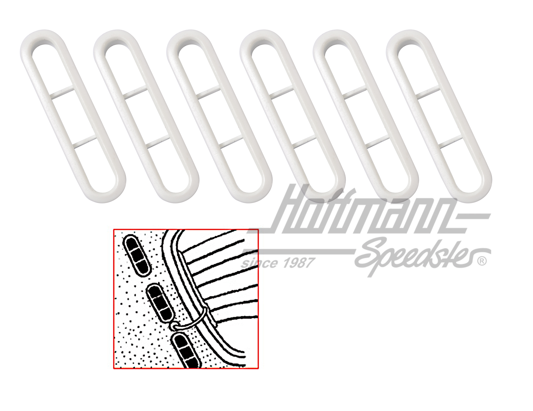 Zwangsentlüftungsblenden, innen, weiß Zwangsentlüftungsblenden, innen, weiß