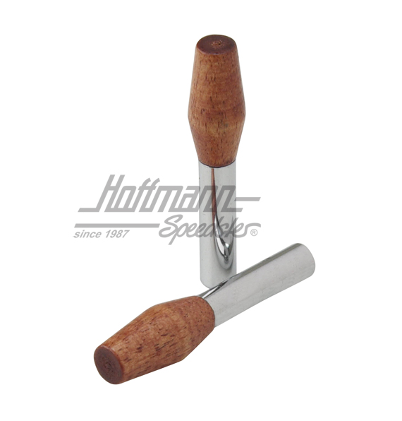 Türsicherungsknöpfe, Chrom/Holz Türsicherungsknöpfe, Chrom/Holz