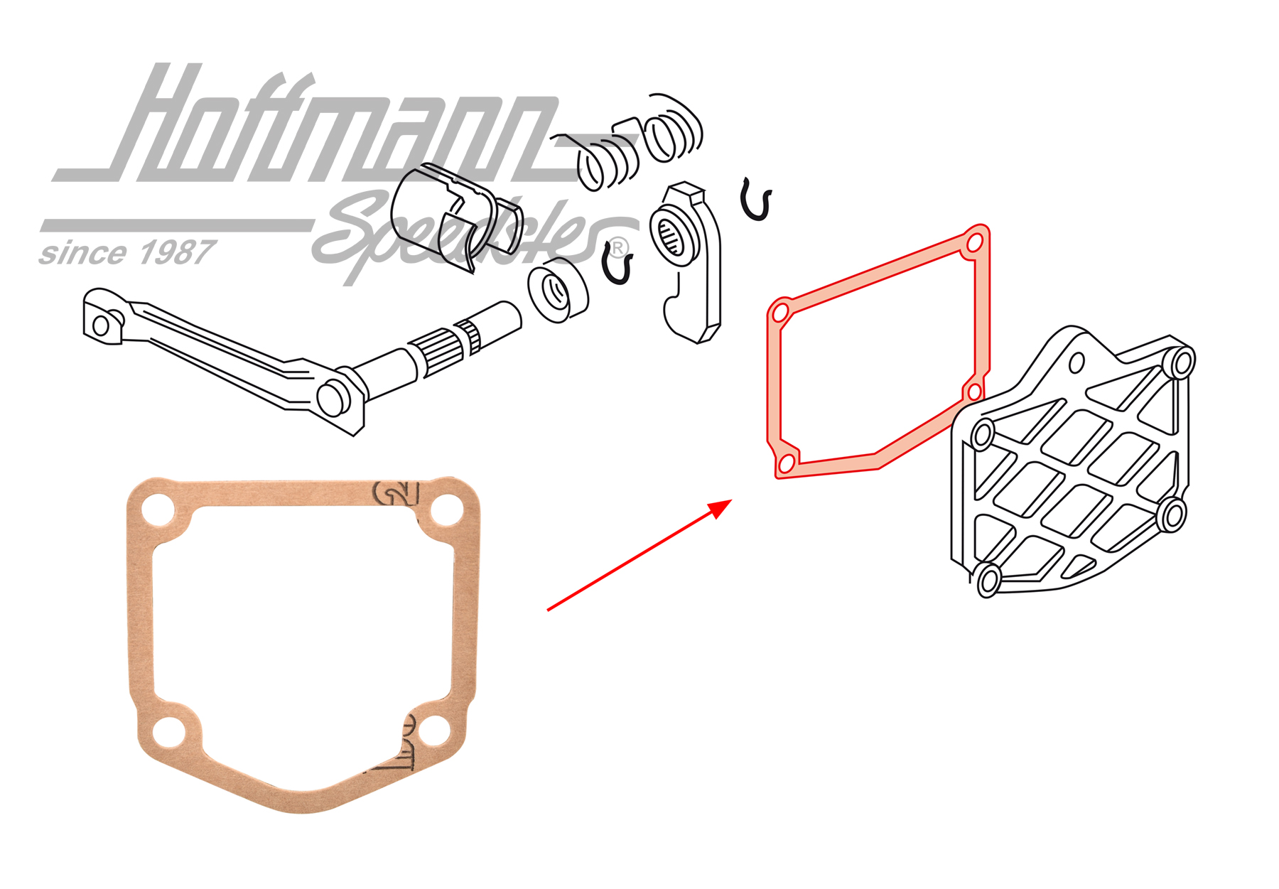 Dichtung, Getriebedeckel, 1.5-1.8 Dichtung, Getriebedeckel, 1.5-1.8
