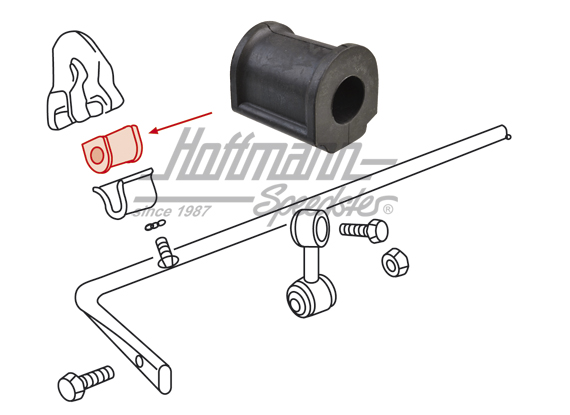 Gummilager, Stabilisator, hinten, 21mm Gummilager, Stabilisator, hinten, 21mm