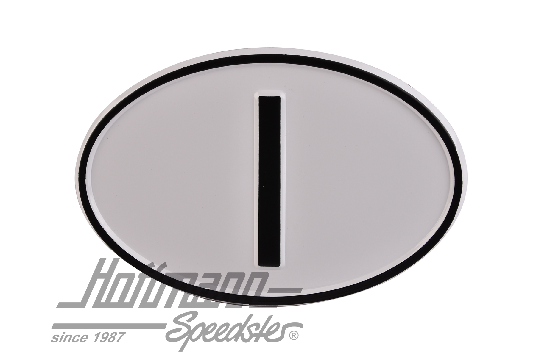 Nationalitätsschild "I", Aluminium