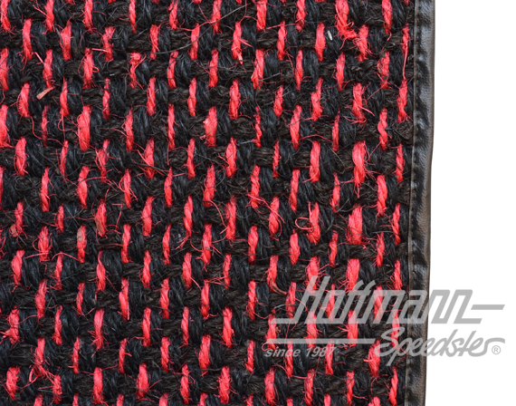 Fußmatten, Kokos, 59-72, rot/schwarz