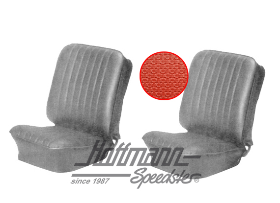 Sitzbezüge, Karmann, vorne, 66-67, rot
