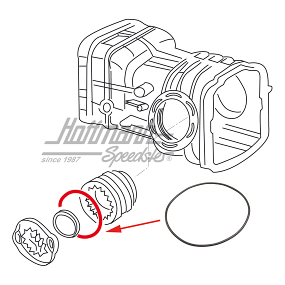 Dichtring, Sicherungskappe, Bus T2/T3 Dichtring, Sicherungskappe, Bus T2/T3