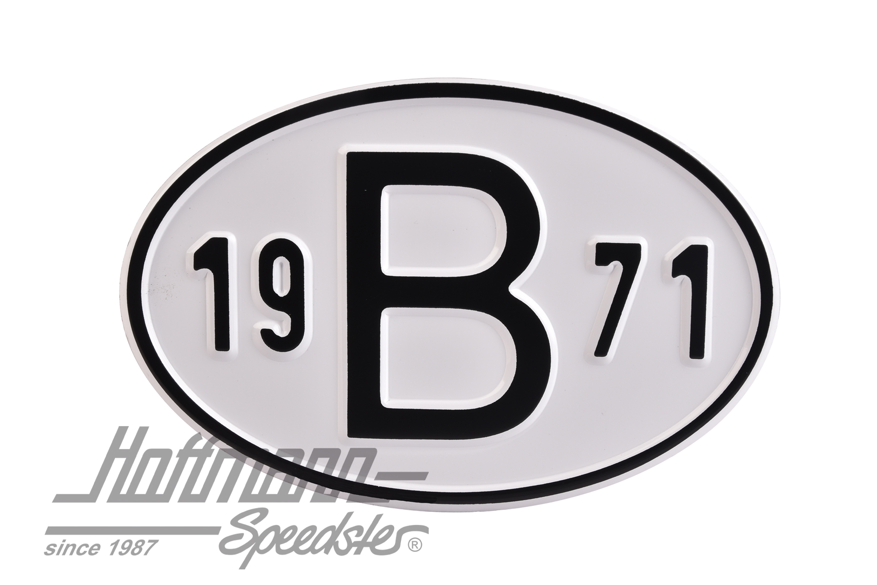 Nationalitätsschild "B", "1971", Alu