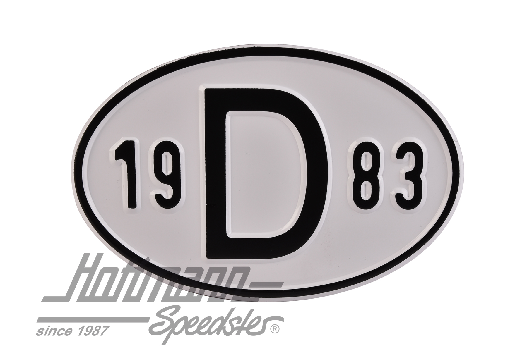 Nationalitätsschild "D", "1983", Alu