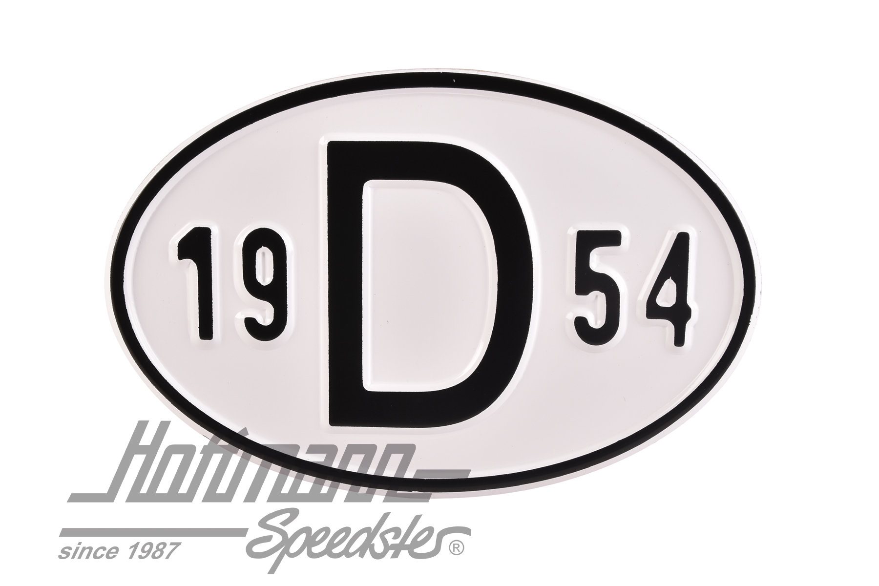 Nationalitätsschild "D", "1954", Alu