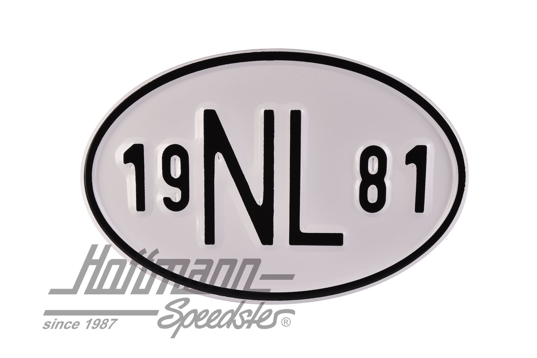 Nationalitätsschild "NL", "1981", Alu