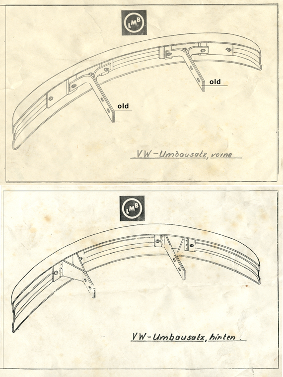 Stoßstangenhalter Umrüstsatz, LMB, NOS