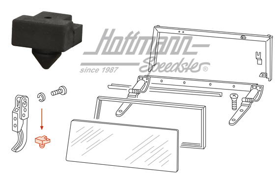 Anschlag, Verdeckverschluss, oben Anschlag, Verdeckverschluss, oben